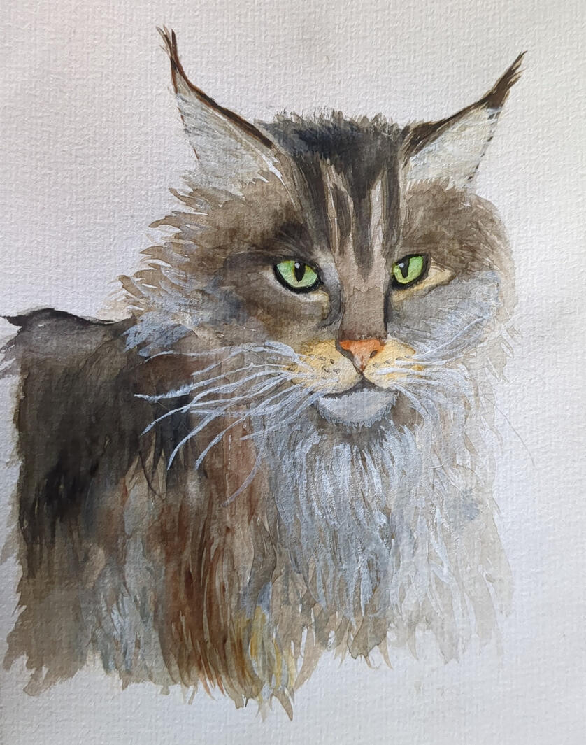 Yukon, Watercolor + gouache, 14,8 x 21 cm (A5)